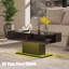 110x55x50cm High Gloss Coffee Table with 16 Colors LED Lights-1768040126