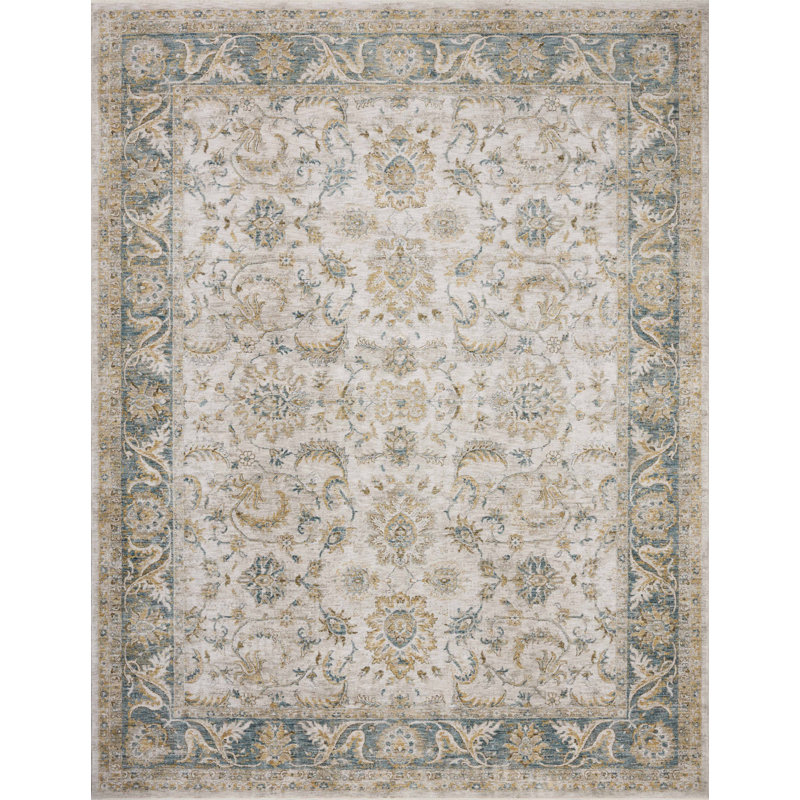 Neethu Natural / Ocean Area Rug, Runner 2'6" x 8'
