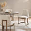 Chaises de salle à manger avec cadre en métal doré antique et pieds de traîneau, ensemble de 2, beige chaud, L 22 po x l 21 po x H 33,5 po