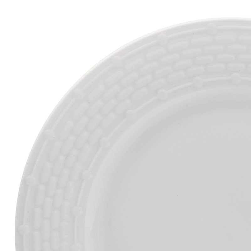 Sonya White Porcelain 24-Piece Dinnerware Set