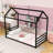 Metal Floor Bed With House-Shaped Design-41953992-41953995