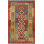 Madee Geometric Handmade Rectangle 3'5" x 6'6" Wool Area Rug in Red/Beige/Violet