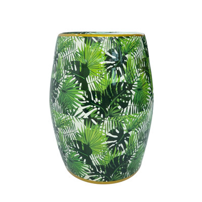 Flower and bird ceramic stool