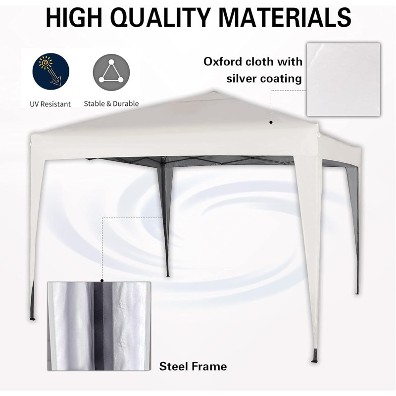 Janvey 2m x 2m Aluminium Pop-Up Gazebo, White