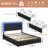 Athanasius Faux Leather Platform Bed with LED Lighting and Drawers-1356800846-1348519639
