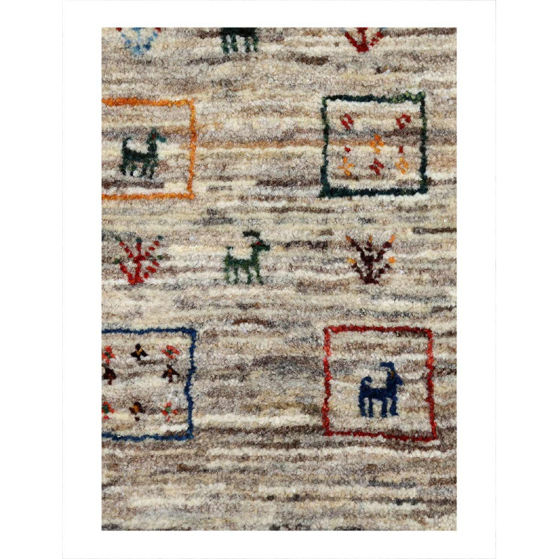 Fine Hand knotted persian Gabbeh 2'X 3'1"