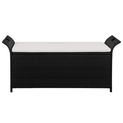Banc de rangement en rotin PE 54,3 po