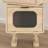 Robot Rotatable Side Table - Whimsical Storage Table with Swivel Top (Natural Wood-Tone MDF)