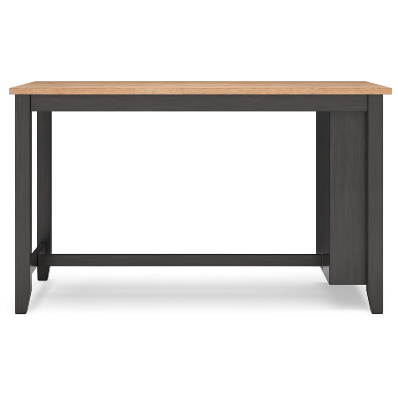 Beige and Brown Reclaimed Wood Counter Height Dining Table