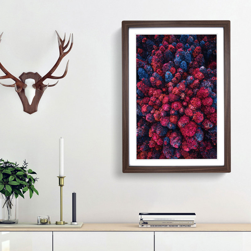 Imaginary Forest - Framed Print, 48cm H x 36cm W x 2cm D, Walnut Framed