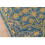 Tapis bleu / orange en laine touffeté à la main Cece-52658562