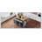 54-Inch Large Kitchen Island with Drop Leaf, Ample Storage, and Embossed Texture for Modern Kitchens in Grey Blue-203466959