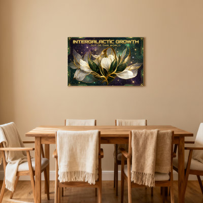 Intergalactique croissance, espace floral galaxie, reproduction d'art sur toile tendue, ensemble de 1