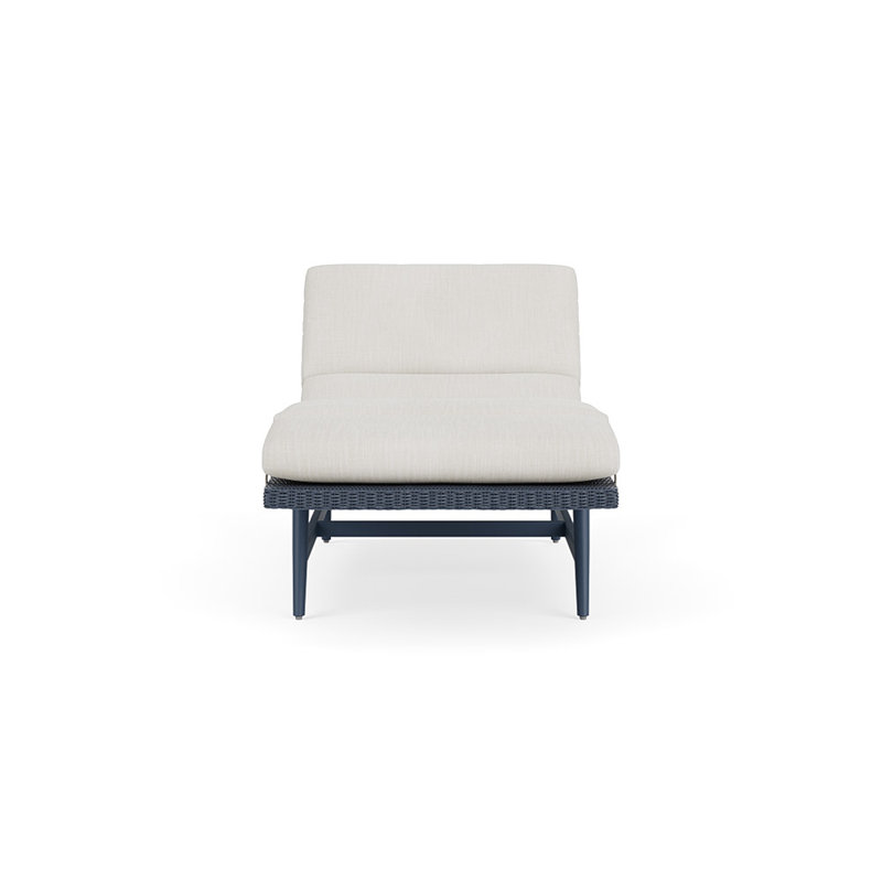 Cascade Outdoor Chaise Lounge, Rollo Linen, Denim Blue