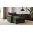 46" Chenille Oversized Accent Chair with Ottoman, Upholstered Lounge Chair-1946336180