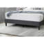 Modern Bedroom Queen Bed, Charcoal Color, Linen Upholstered Platform Bed With Headboard In Charcoal, Space Saving Design-180496955