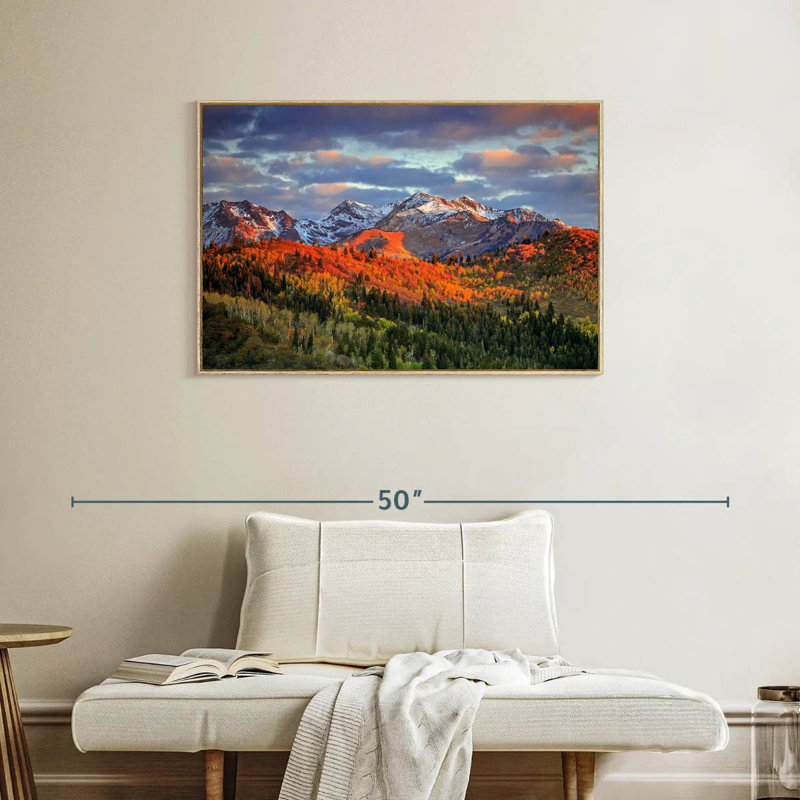 Mont Wasatch, Cadre flottant en bois naturel, 37 po x 25 po
