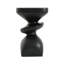 Table d'appoint à niveaux multiples abstraite noire MGO, table de bout sculpturale irrégulière, tabouret d'art moderne pré-assemblé d'une capacité de 76 lb pour le salon et le patio