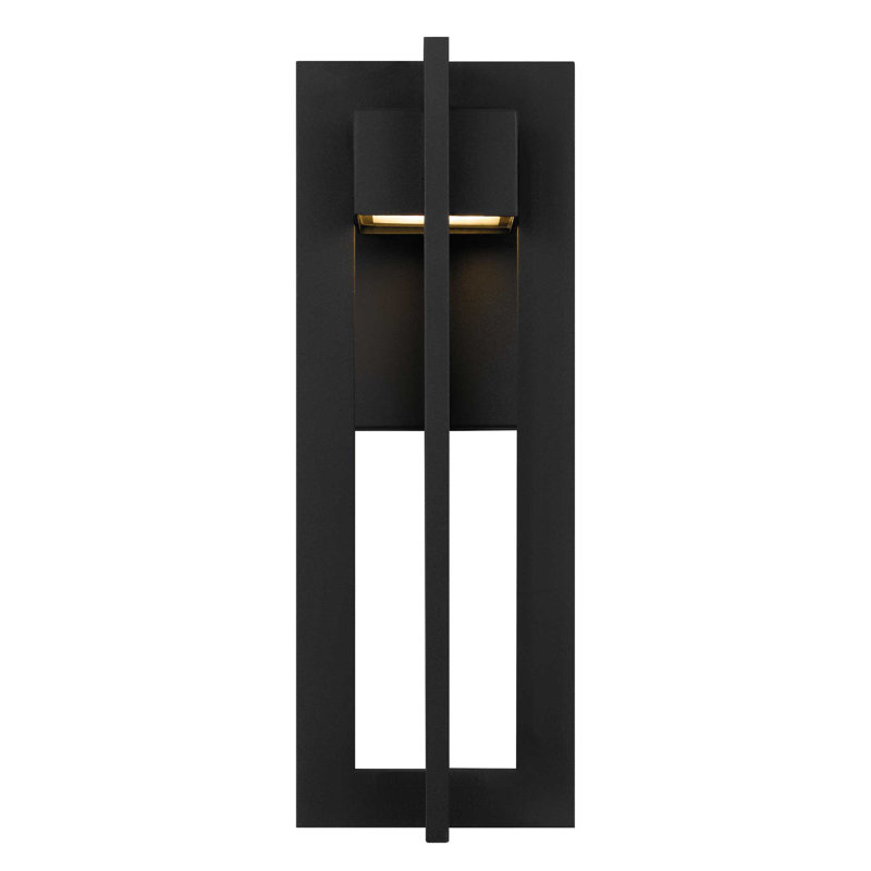 Applique murale d'extérieur à DEL noire intégrée, H 13 po x l 5,75 po x P 4,75 po