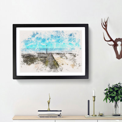 Path to the Sea in Llandudno Wales - Picture Frame Painting Print