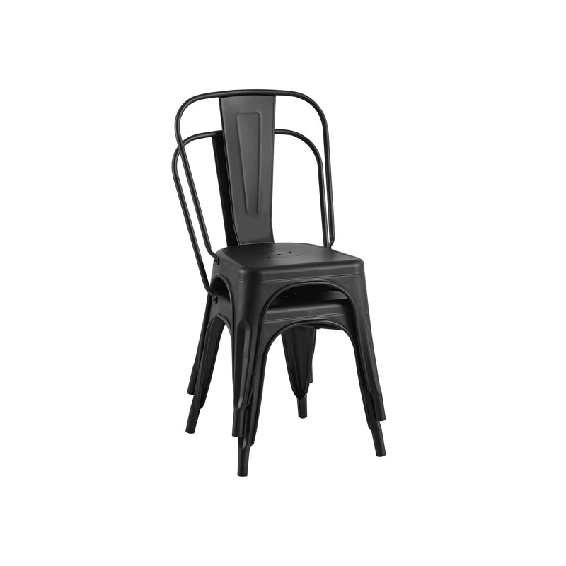 Chaise de salle à manger Kalya, Noir mat, 2