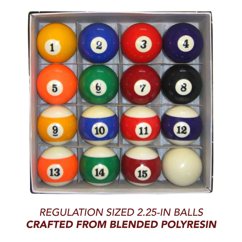Hathaway Regulation Size Multicolor Polyresin Billiard Ball Set