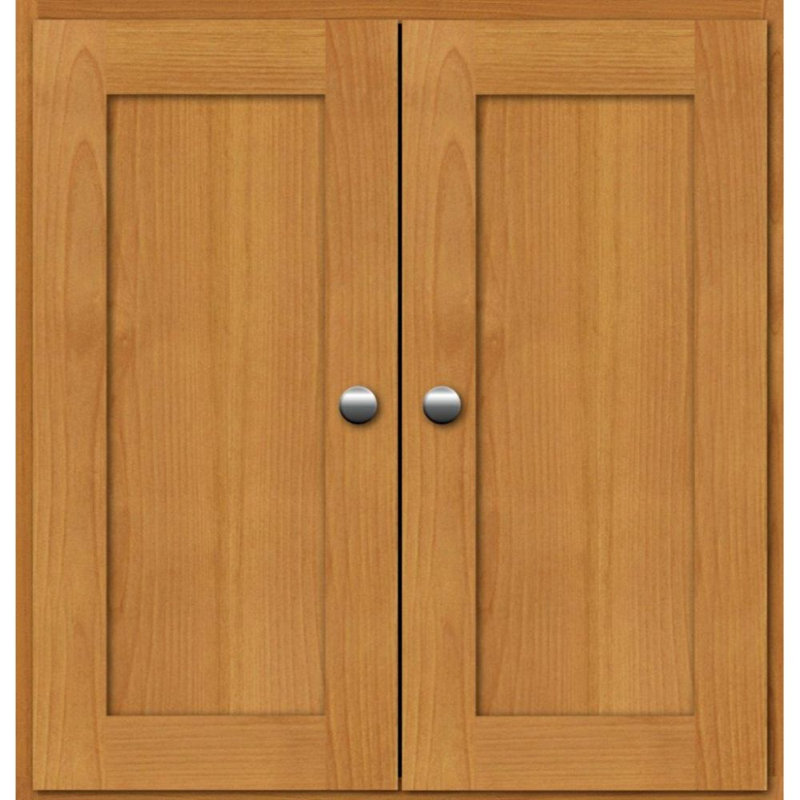 Armoire de salle de bain murale, Aulne naturel