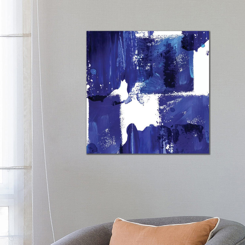 Indigo Abstract IV by Northern Lights - Wrapped Canvas Print, 66.04 cm H x 66.04 cm W x 3.175 cm D