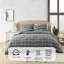 Ensemble d'édredon 3 pièces à motif écossais moderne, ensemble de literie réversible en point nid d'abeille pour la chambre à coucher, édredon teinté avec 2 taies décoratives