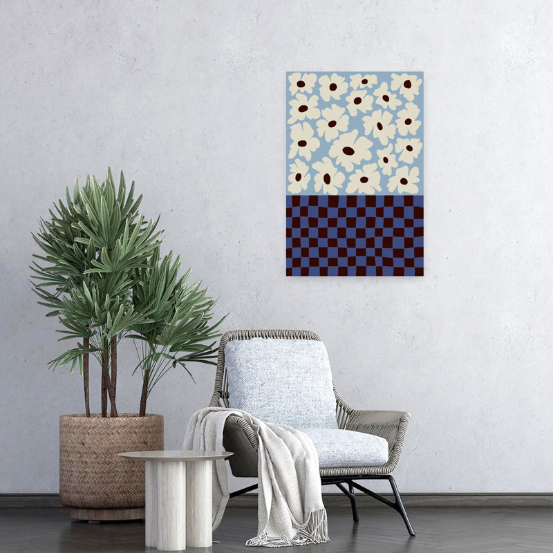 Art contemporain Art floral contemporain, H 24 po x l 16 po