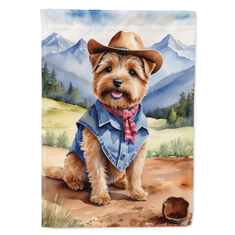 Drapeau Cowboy Welcome Garden, Terrier de Norfolk
