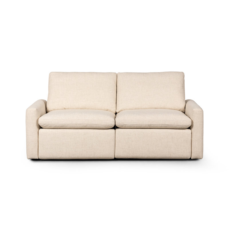 Tillery 78" Upholstered Power Reclining Loveseat, Antigo Natural Performance Weave