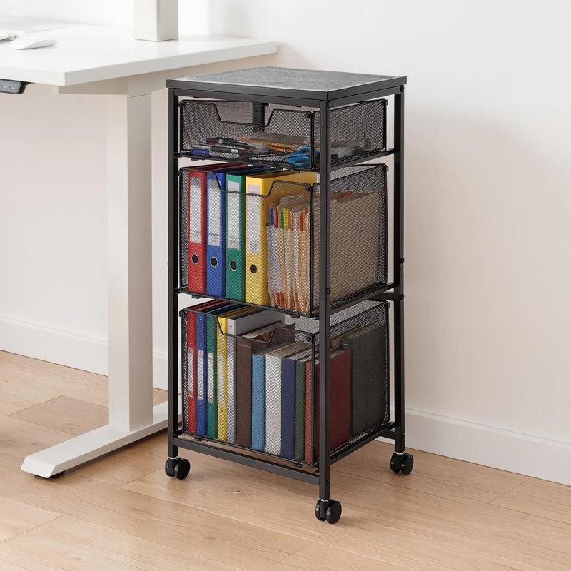 Cart, 78cm H x 38cm W x 30cm D, Black