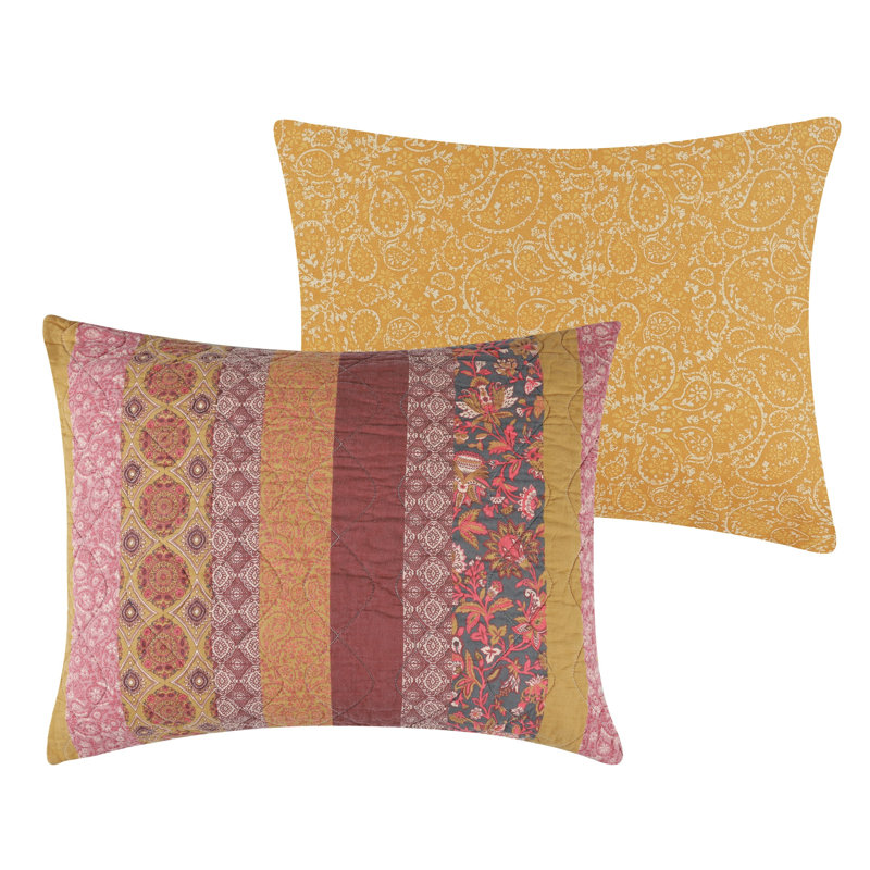 Greenland Home Fasions Marigold Sunset Standard Sham, 20x26, Standard