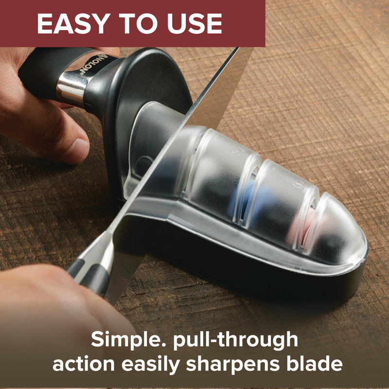 Anolon AlwaysSharp Universal Knife Sharpener, Black