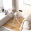 Glass End Table with Chrome Legs, Round Side Table Clear for Bedroom
