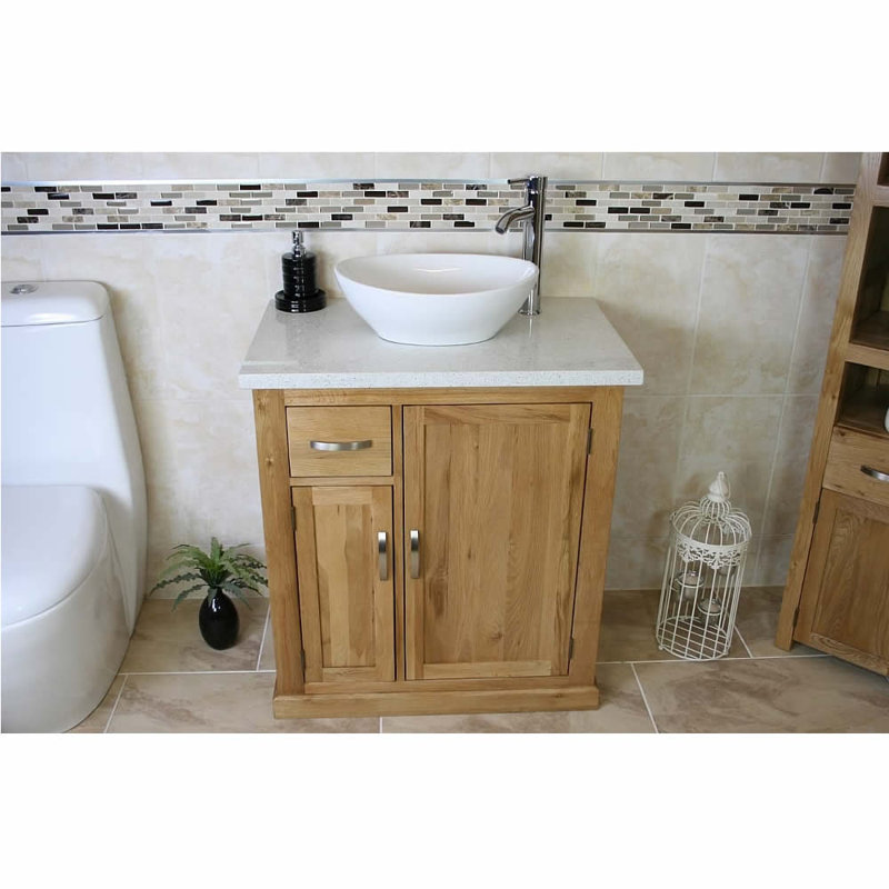Dehart 751mm Single Bathroom Vanity with Vessel Ceramic Basin