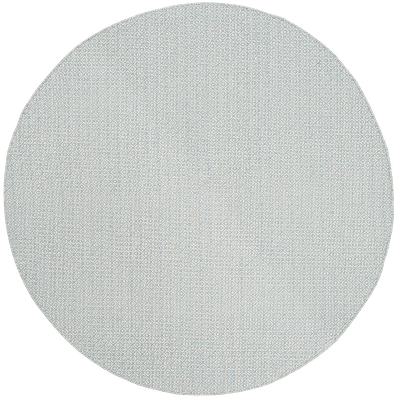 Bester Hand Woven Cotton Geometric Rug, Round 6'