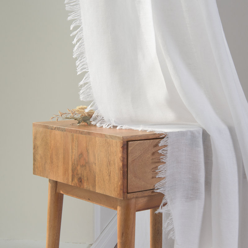 Millwright Sheer Curtain, Natural, 52" W x 96" L