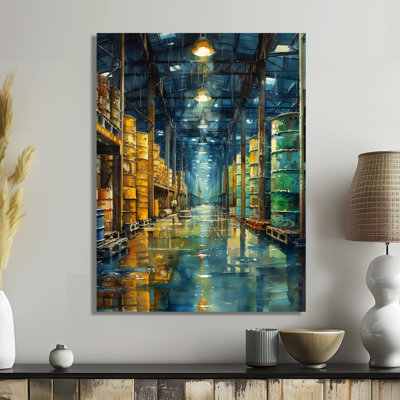 Blue Brown Storage Warehouse Expansion Warehouses Wall Art Living Room Blue Brown Storage Warehouse Expansion Warehouses Wall Art Living Room