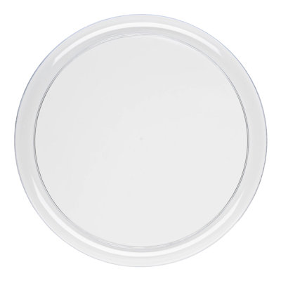 Assiettes plates rondes transparentes jetables en plastique (25 cm) - 120 assiettes