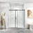56"-60"W X 70"H Frameless Shower Door, Sliding Shower Door, With Premium 5/16"(8Mm) Thick Tempered Glass Shower Enclosure,Double Side Easy Clean Coat,Matte Black Finished With Buffer-123210216
