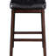 2 tabourets à hauteur de comptoir - siège noir avec coussin agréable Allure (2) rembourrés relaxants glamour
