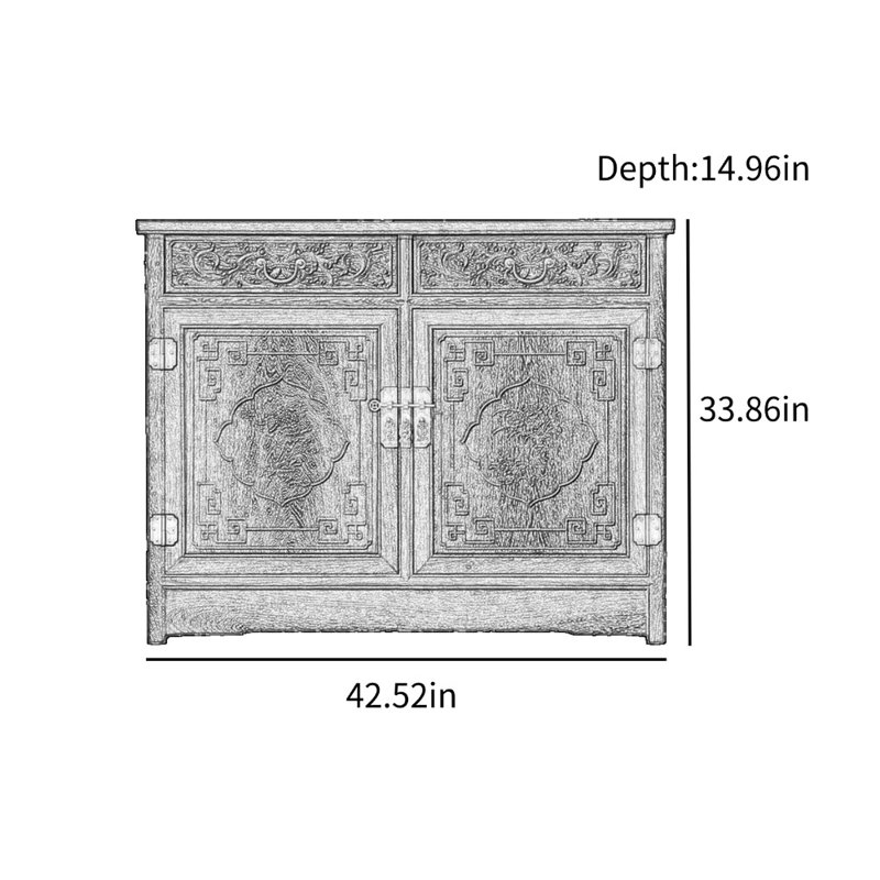 Chinese Exquisite Carving Display Case