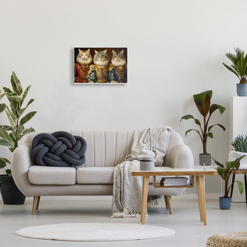 «Regal Cat Trio» par Michael David Ward, H 13 po x l 19 po