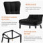 Chaise de salle à manger rembourrée et revêtue de velours-1209405577