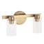 Éclairage pour meuble-lavabo noir mat 2 lumières Dungannon Azariah-1949863208-1949863215