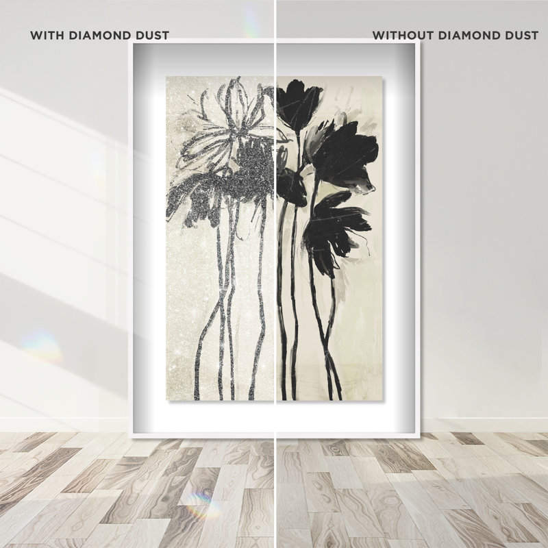 Flower Abstract Studio Shadowbox Floral & Botanical Print by Oliver Gal, Black Frame, 10 x 15, 46.5"H x 31.5"W