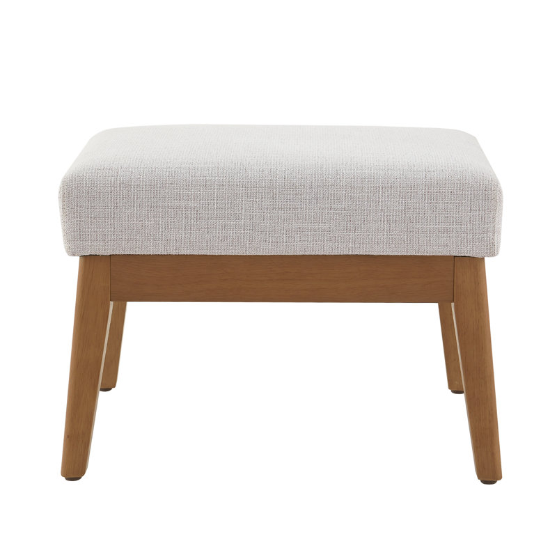  Herrot Modern Upholstered 20" W Ottoman, Oatmeal Gray