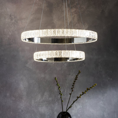 Zackery 2-Light LED Wagon Wheel Chandelier